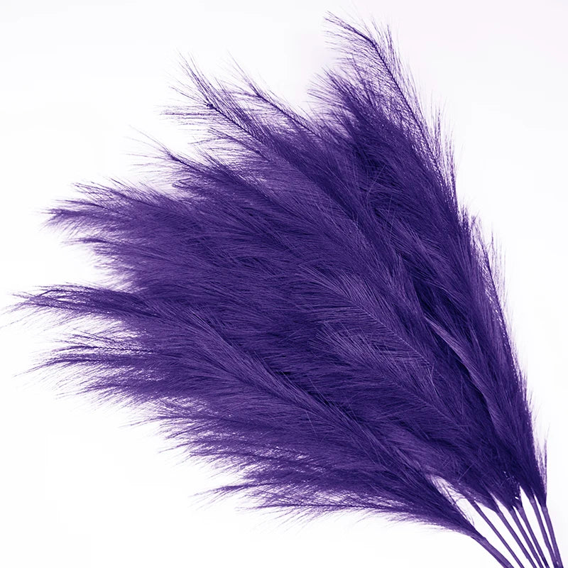 Artificial Dried Feather Wedding Decorative Flowers  Fluffy Faux Pampas Grass Artificial