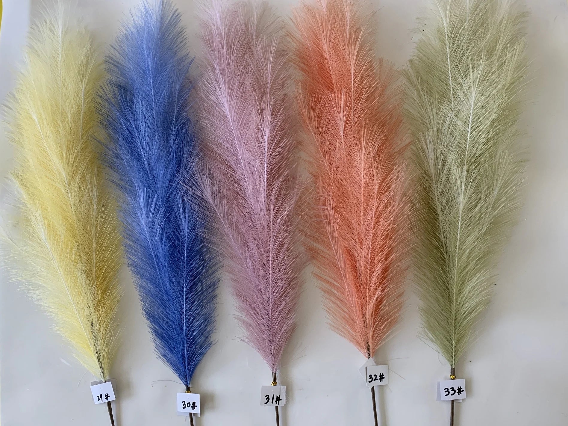 Artificial Dried Feather Wedding Decorative Flowers  Fluffy Faux Pampas Grass Artificial
