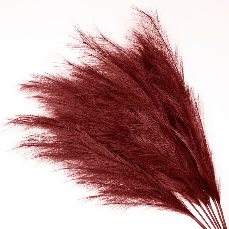 Artificial Dried Feather Wedding Decorative Flowers  Fluffy Faux Pampas Grass Artificial