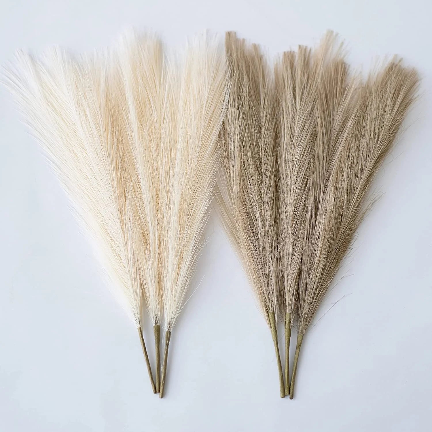 45cm 17 inches Beige Pampass Faux Artificial Silk Plant Decorative Flowers Pampas Grass Artificial for Home Fall Decoration