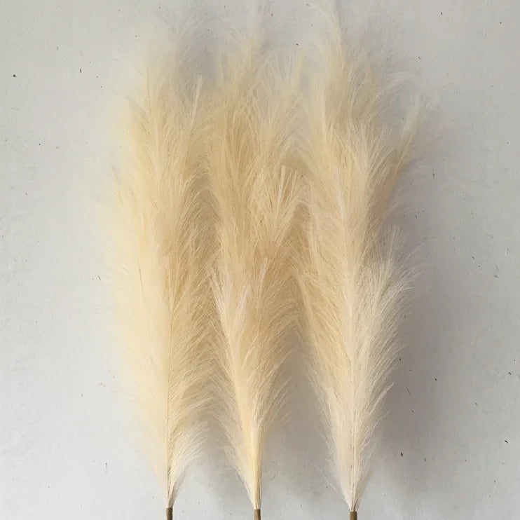 Artificial Dried Feather Wedding Decorative Flowers  Fluffy Faux Pampas Grass Artificial