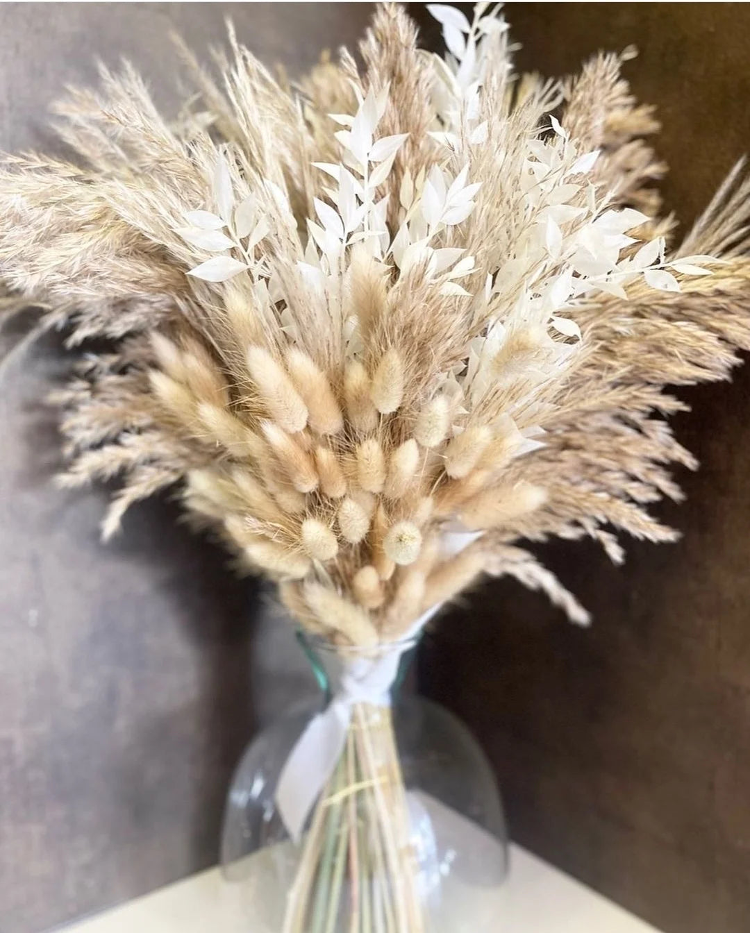 Boho Decor Bunny tails Pampass Dried Flower Arrangements Lagurus Ovatus Tall Pampas Pompas Grass Bouquet
