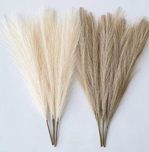 Artificial Dried Feather Wedding Decorative Flowers  Fluffy Faux Pampas Grass Artificial